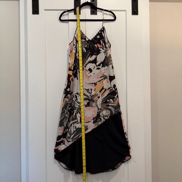 Club Monaco Kittrick Silk Slip Dress Women’s 2 Floral Print Midi Asymmetrical - Picture 4 of 14